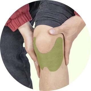 Herbal patch worn on the knee
